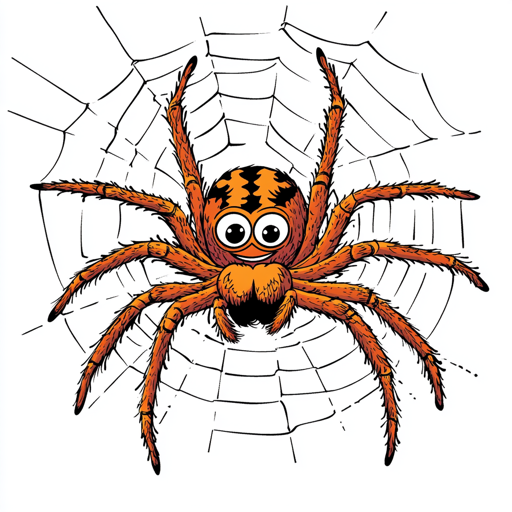 a Spider in a web